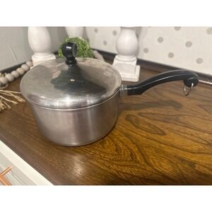 Farberware Aluminum Clad Stainless Steel 2 Qt Saucepan with Lid Vintage NYC USA
